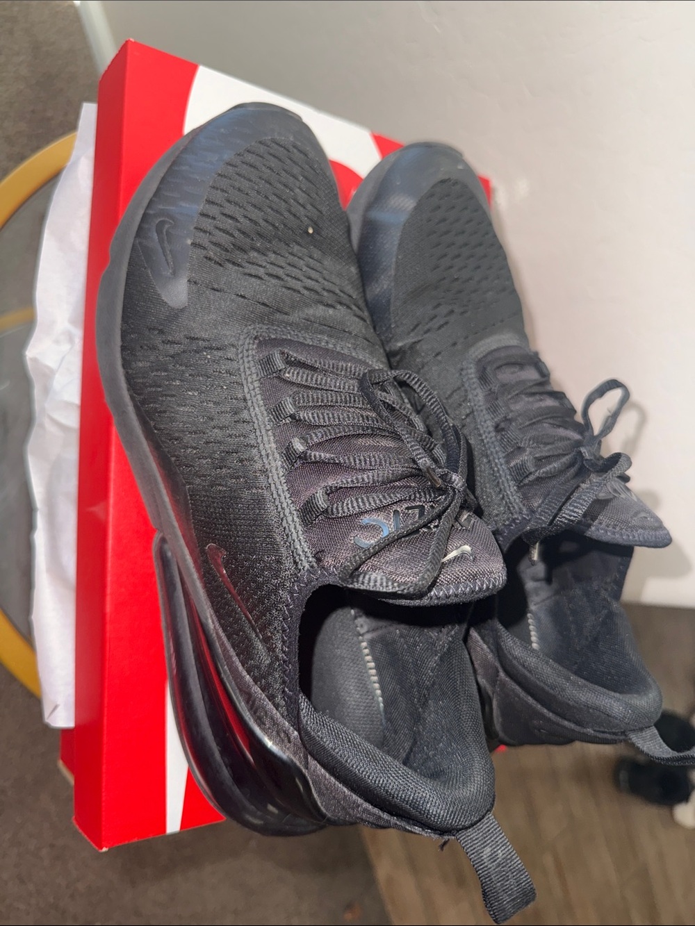 Men's Black Athletic Shoes-Nike “Air270” - Lightweight Comfort